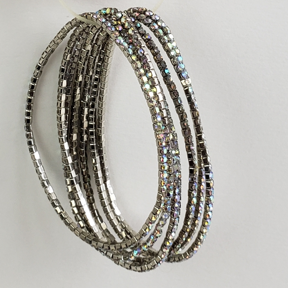 Silver Rhinstone Bracelets Set! - Picture 3 of 7